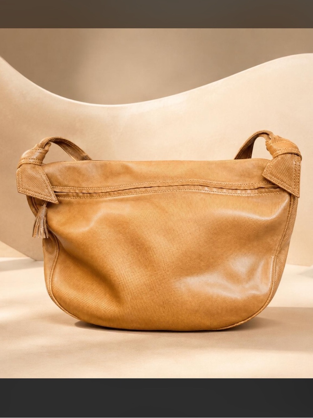 Vintage 80s Bottega Veneta Marco Polo Hobo Bag — Taupe
